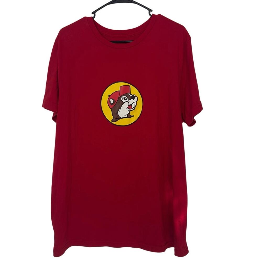 Buc-ee’s Red Unisex Short-Sleeve T-Shirt Size XL Beaver Logo Casual Vacation